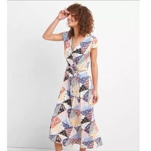 GAP Multicolor Patchwork Maxi Dress